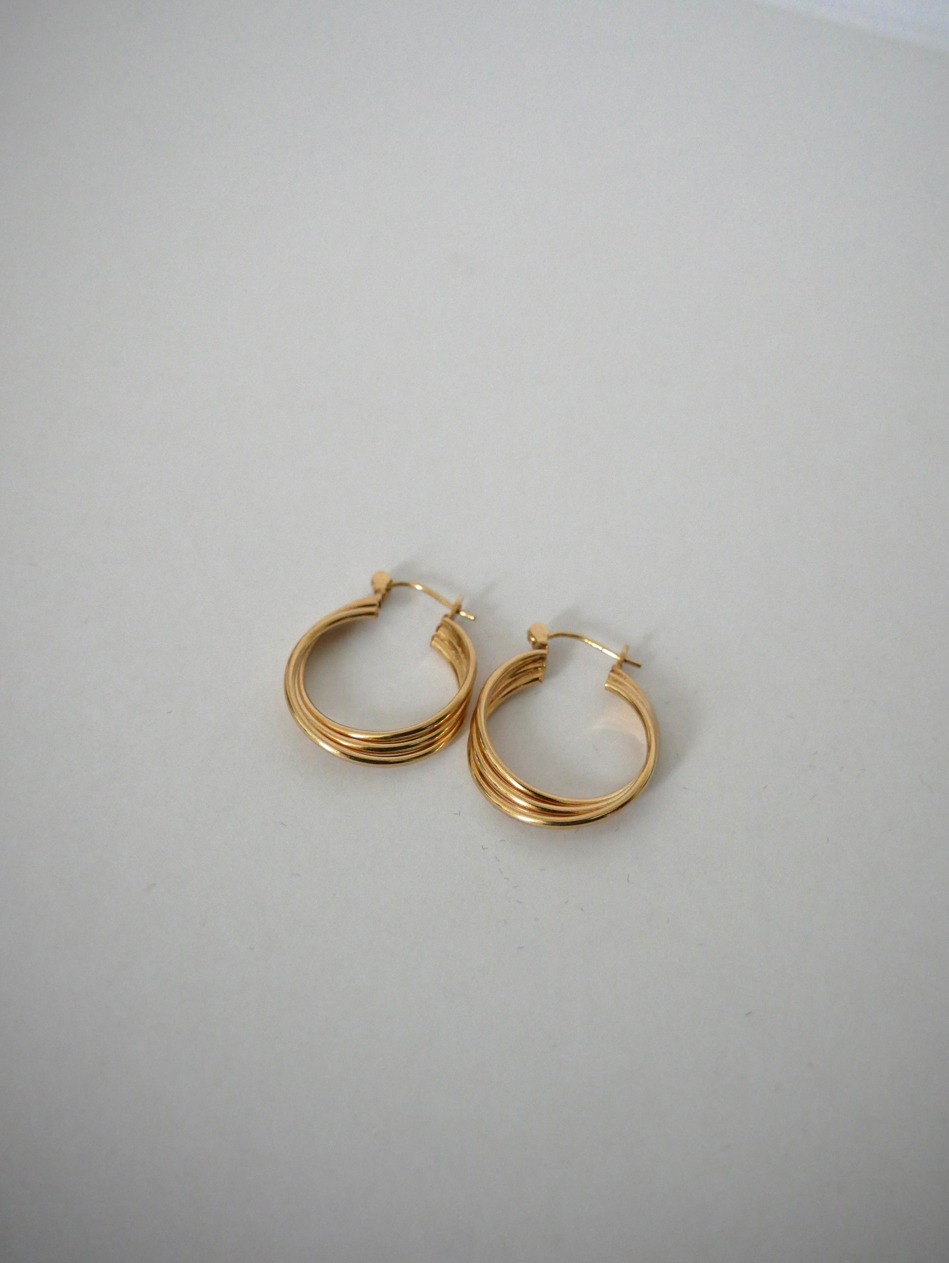 Triple Twist Hoop Earrings