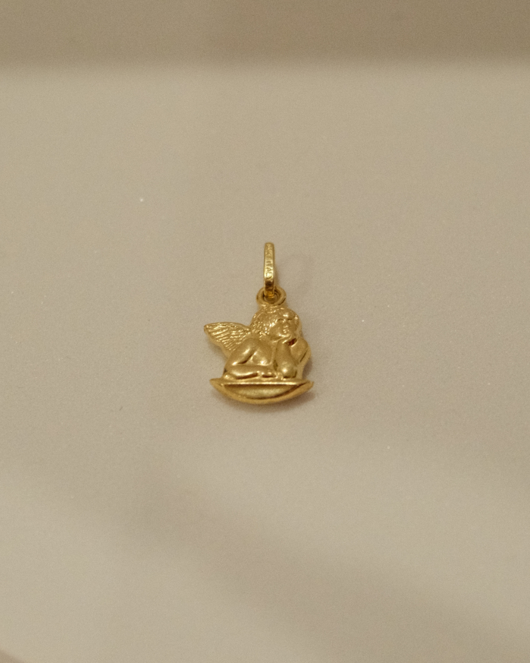 14k Italy Cherub Charm