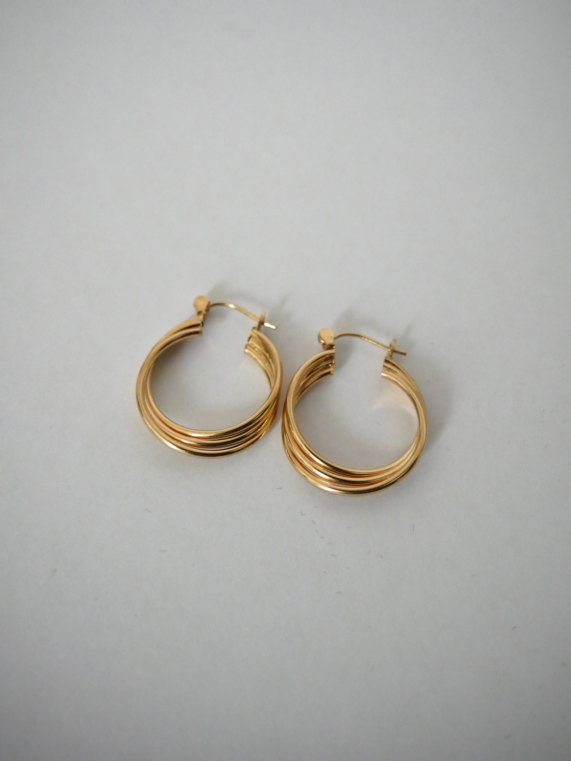 Triple Twist Hoop Earrings