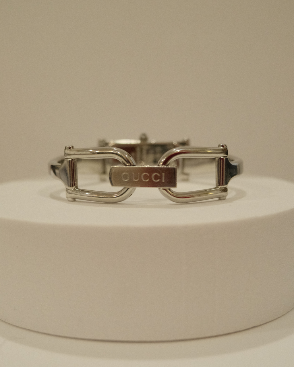 Silver and Pink Gucci Watch