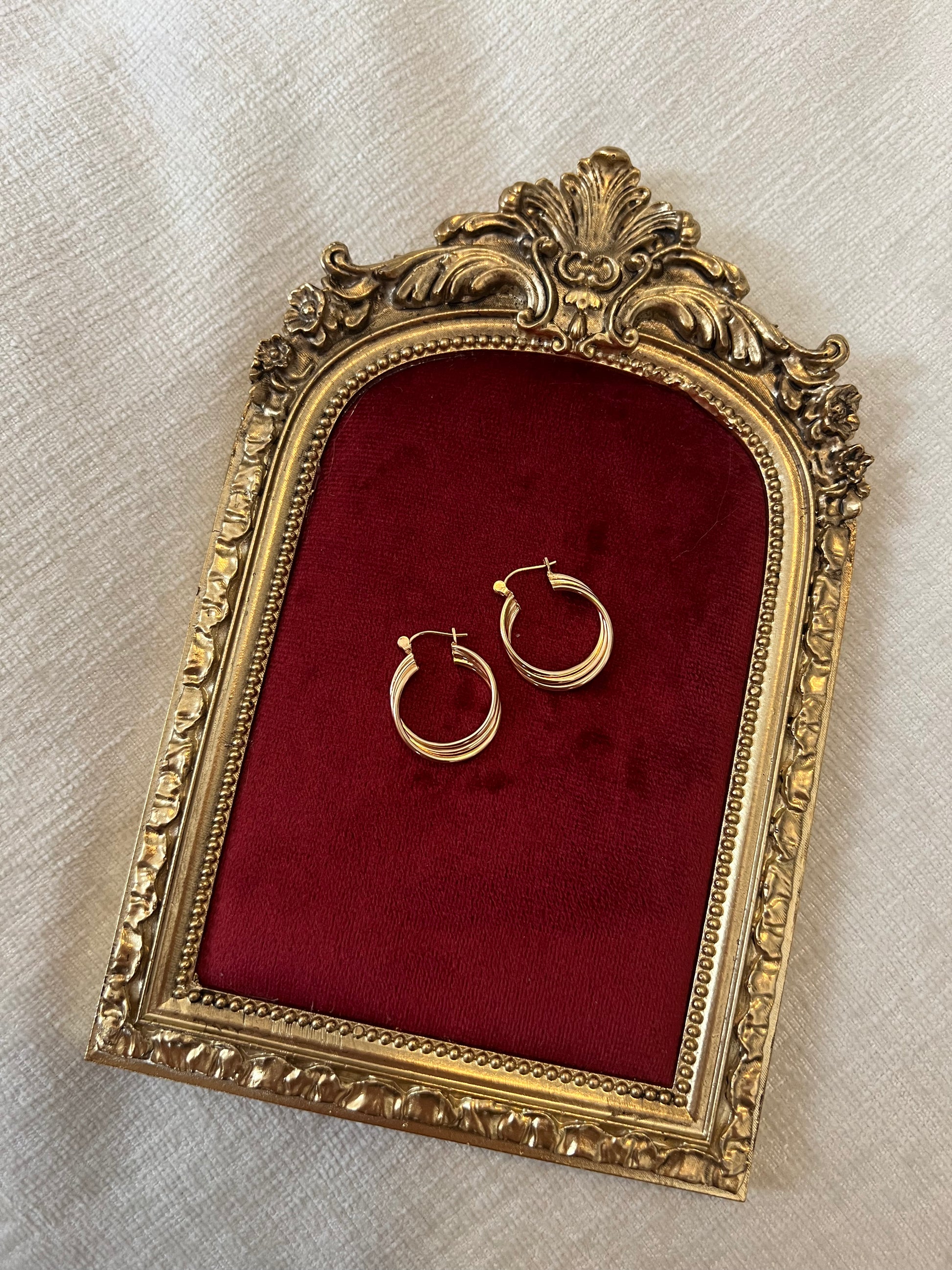 Triple Twist Hoop Earrings