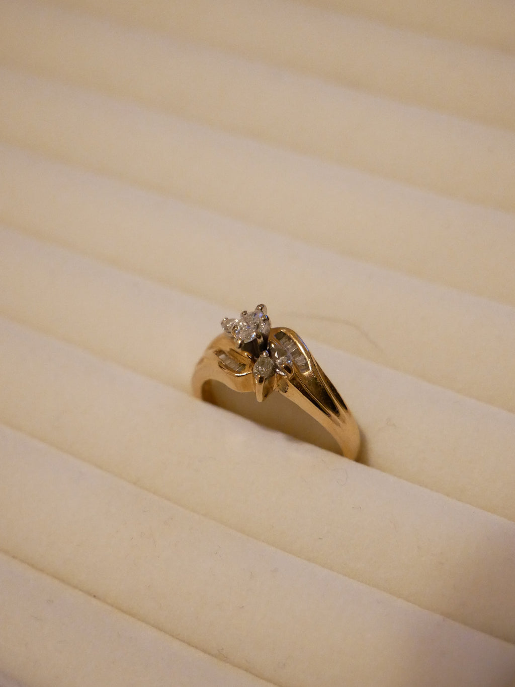 Marquise Cut Diamonds Cluster Ring