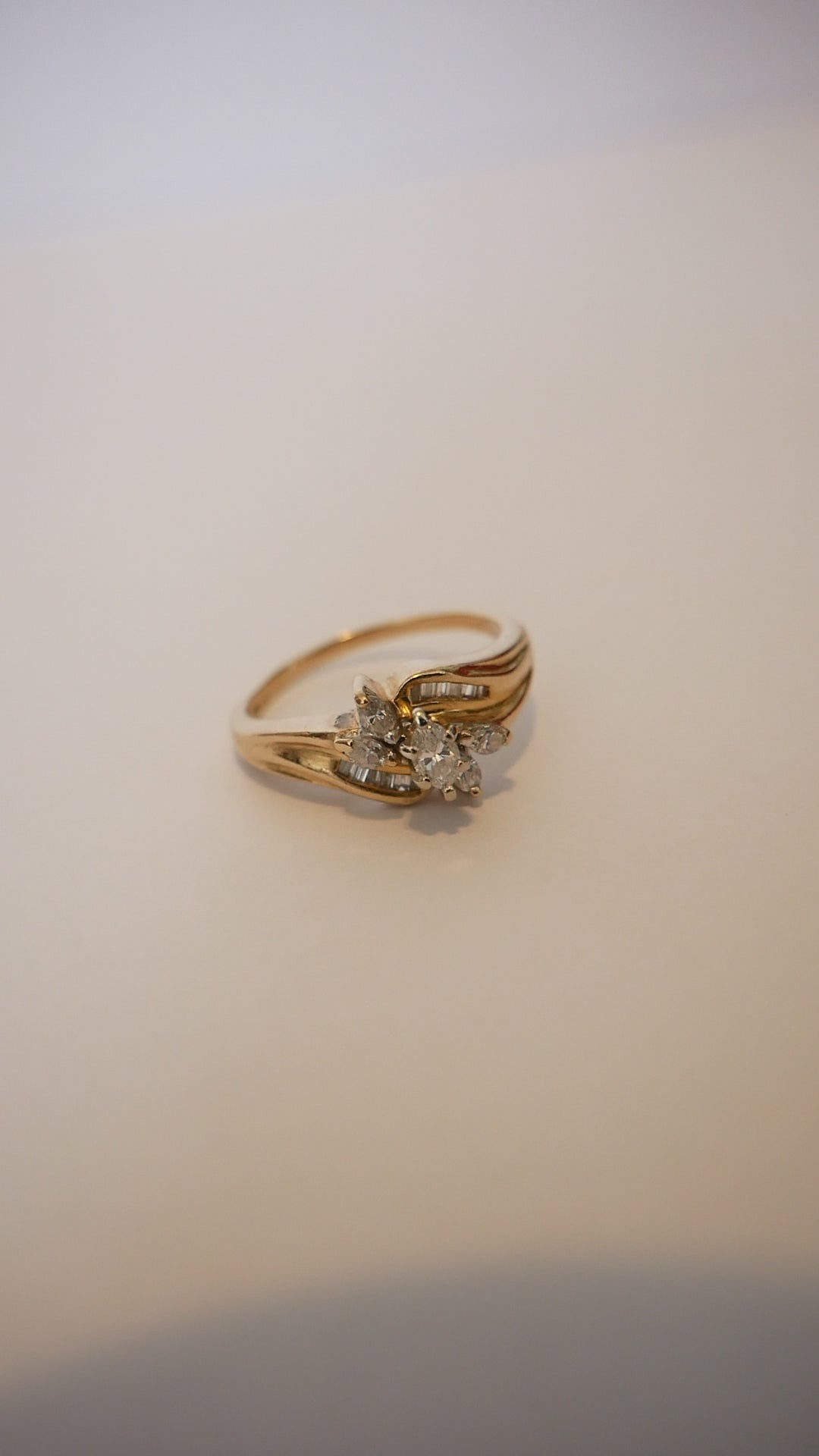 Marquise Cut Diamonds Cluster Ring